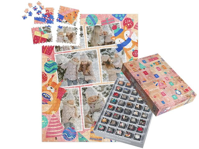Calendrier de l'Avent Puzzle – Boîtes avec photo du puzzle