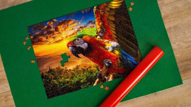 Tapis et rouleau de puzzle