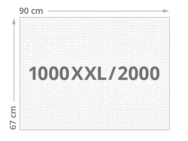 Dimensions du puzzle de 1000 pièces XXL & 2000 pièces