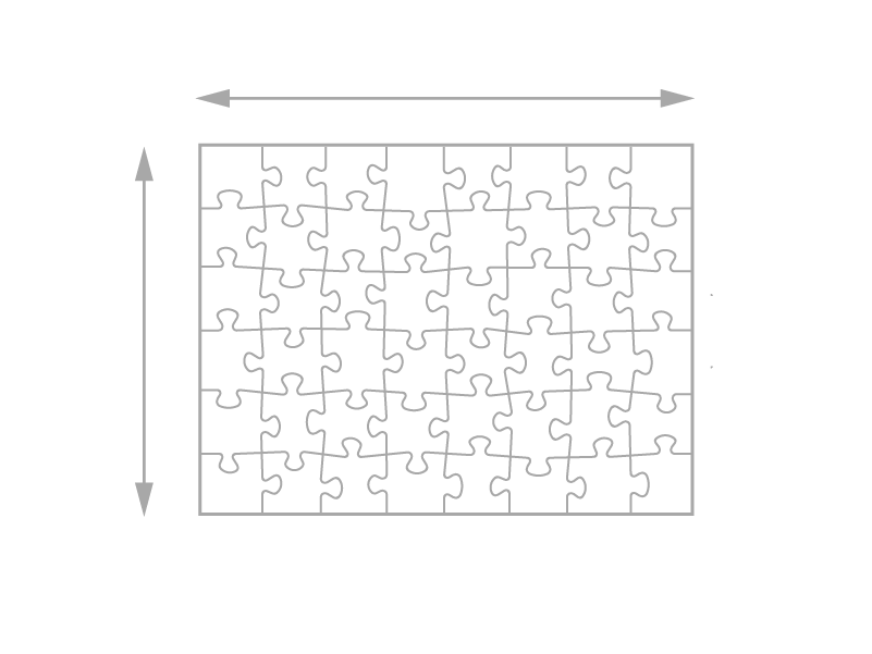 Dimensions du puzzle monté