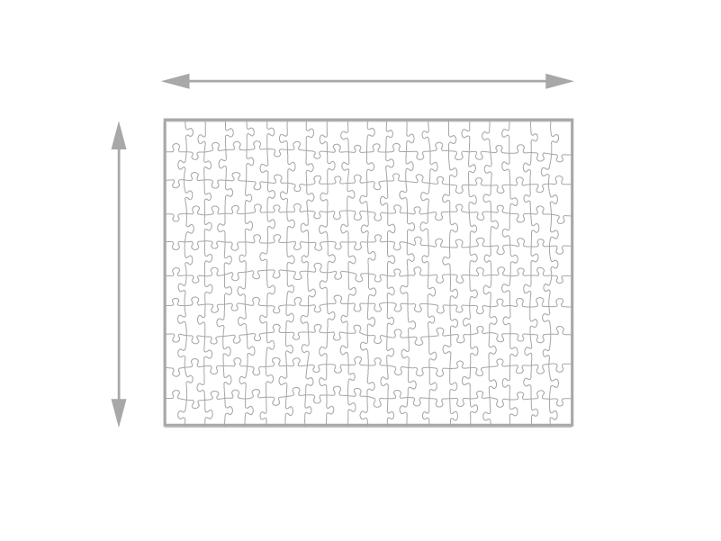 Dimensions du puzzle monté