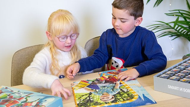 Le cadre adapté au puzzle du calendrier de l'Avent pour enfants