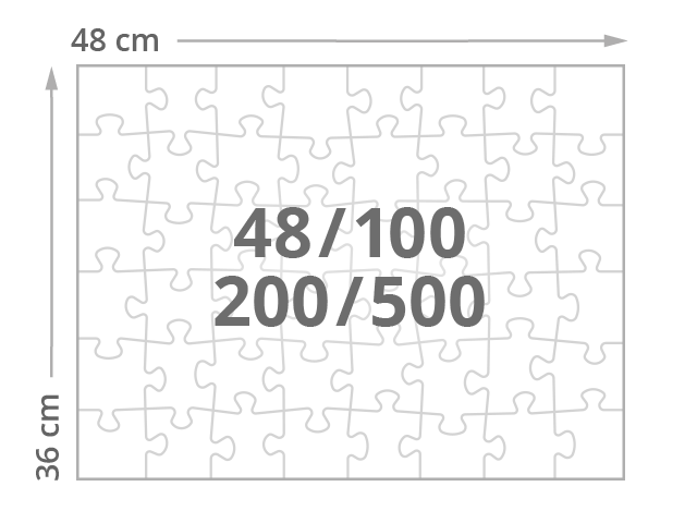 Dimensions des puzzles montés de 48 – 500 pièces