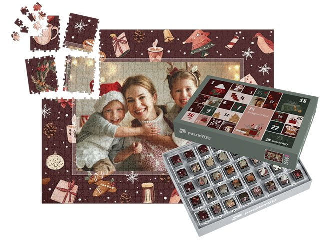 Calendrier de l'Avent Puzzle – Boîtes avec photo du puzzle