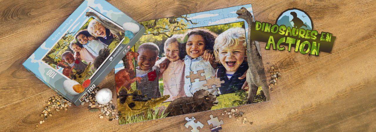 puzzles pour les enfants avec les dinos