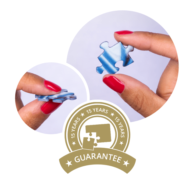 Promesse de qualité : Puzzles photos avec une garantie de 15 ans