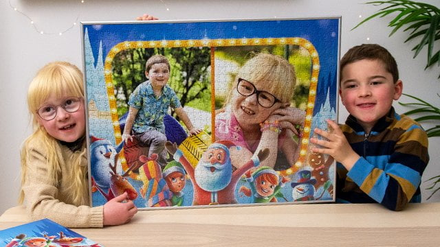 Le cadre adapté au puzzle du calendrier de l'Avent pour enfants