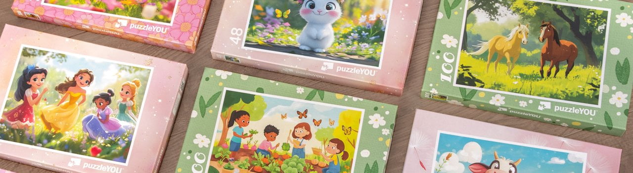 Modèles de puzzles pour petits et grands avec nombre de pièces au choix